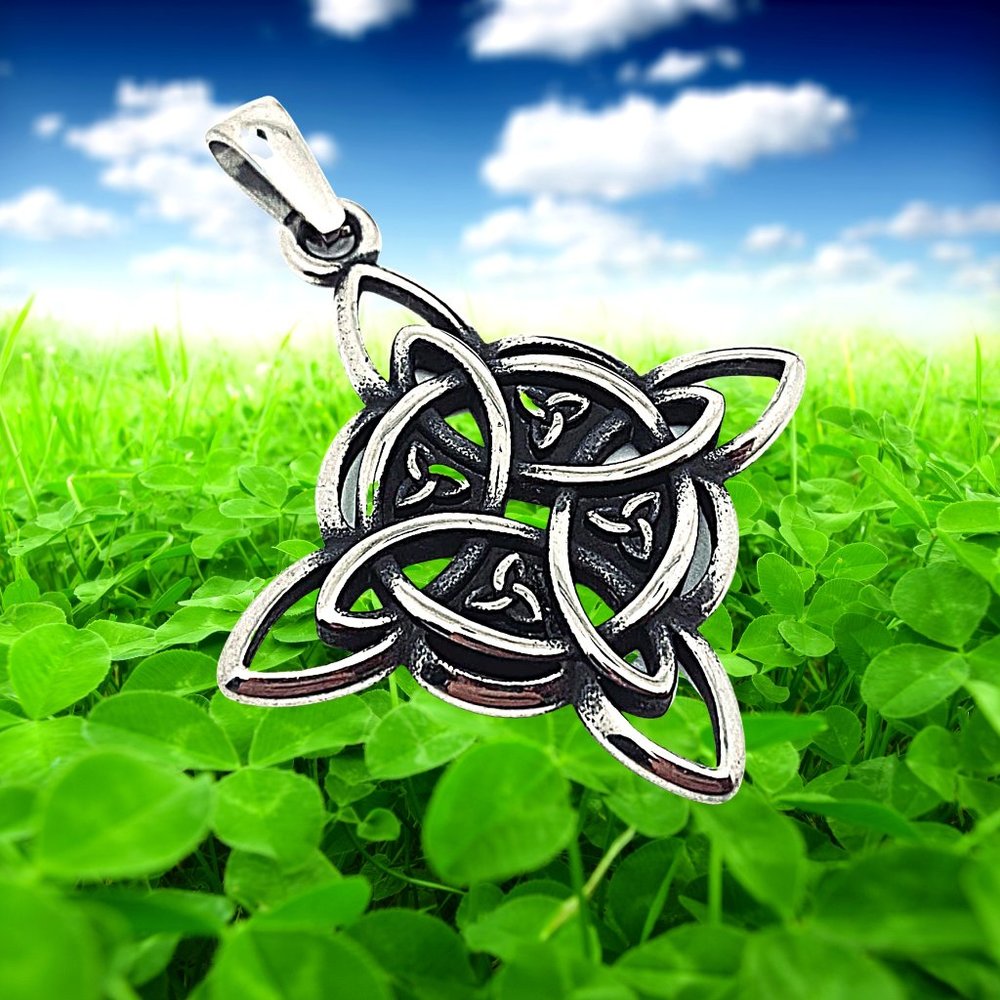 Viking Celtic Knot Stainless Steel Pendant  Necklace Men's Jewelry